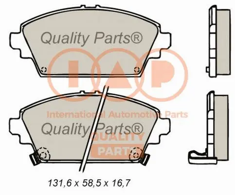 Brake Pad Set, disc brake (704-13086)
