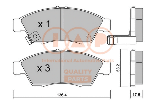 Brake Pad Set, disc brake (704-16086P)
