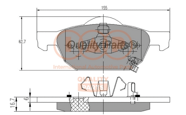 Brake Pad Set, disc brake (704-06044)