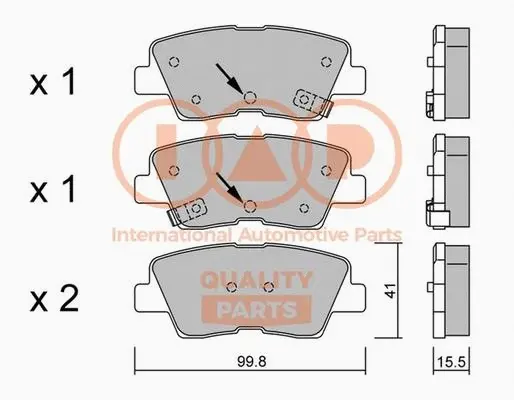 Brake Pad Set, disc brake (704-21111P)
