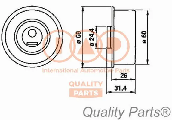 Tensioner Pulley, timing belt (127-13082)
