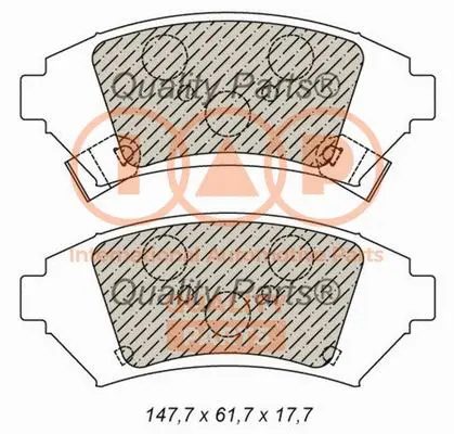Brake Pad Set, disc brake (704-05014)