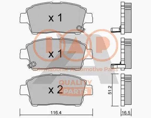 Brake Pad Set, disc brake (704-17001P)