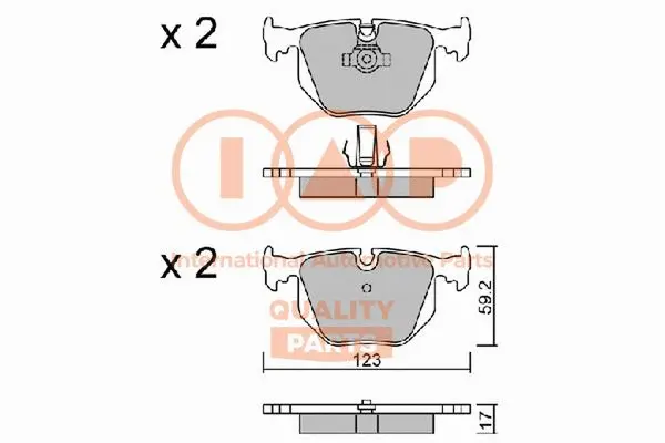 Brake Pad Set, disc brake (704-14055P)