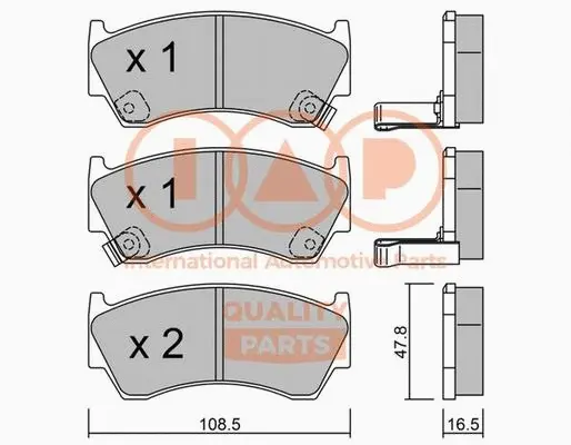 Brake Pad Set, disc brake (704-13088P)