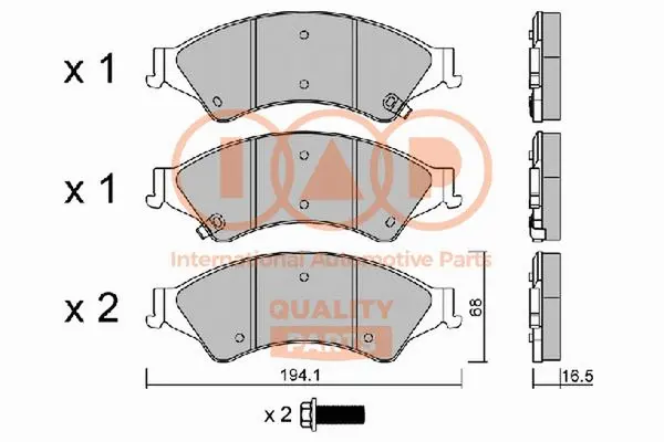 Brake Pad Set, disc brake (704-04030P)