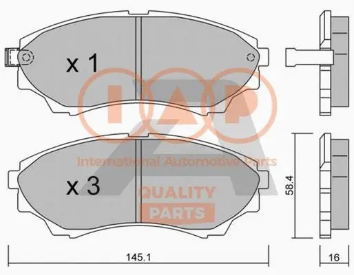 Brake Pad Set, disc brake (704-11073P)