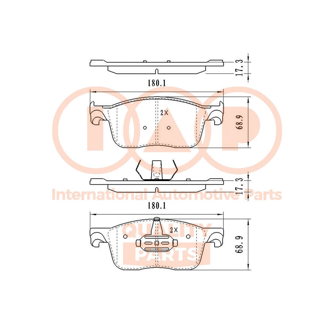 Brake Pad Set, disc brake (704-17230)