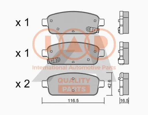 Brake Pad Set, disc brake (704-20102P)