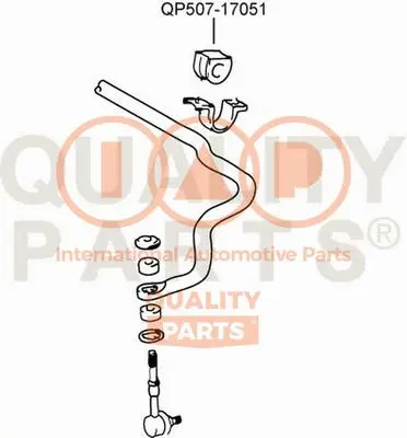 Mounting, stabiliser bar (507-17051)