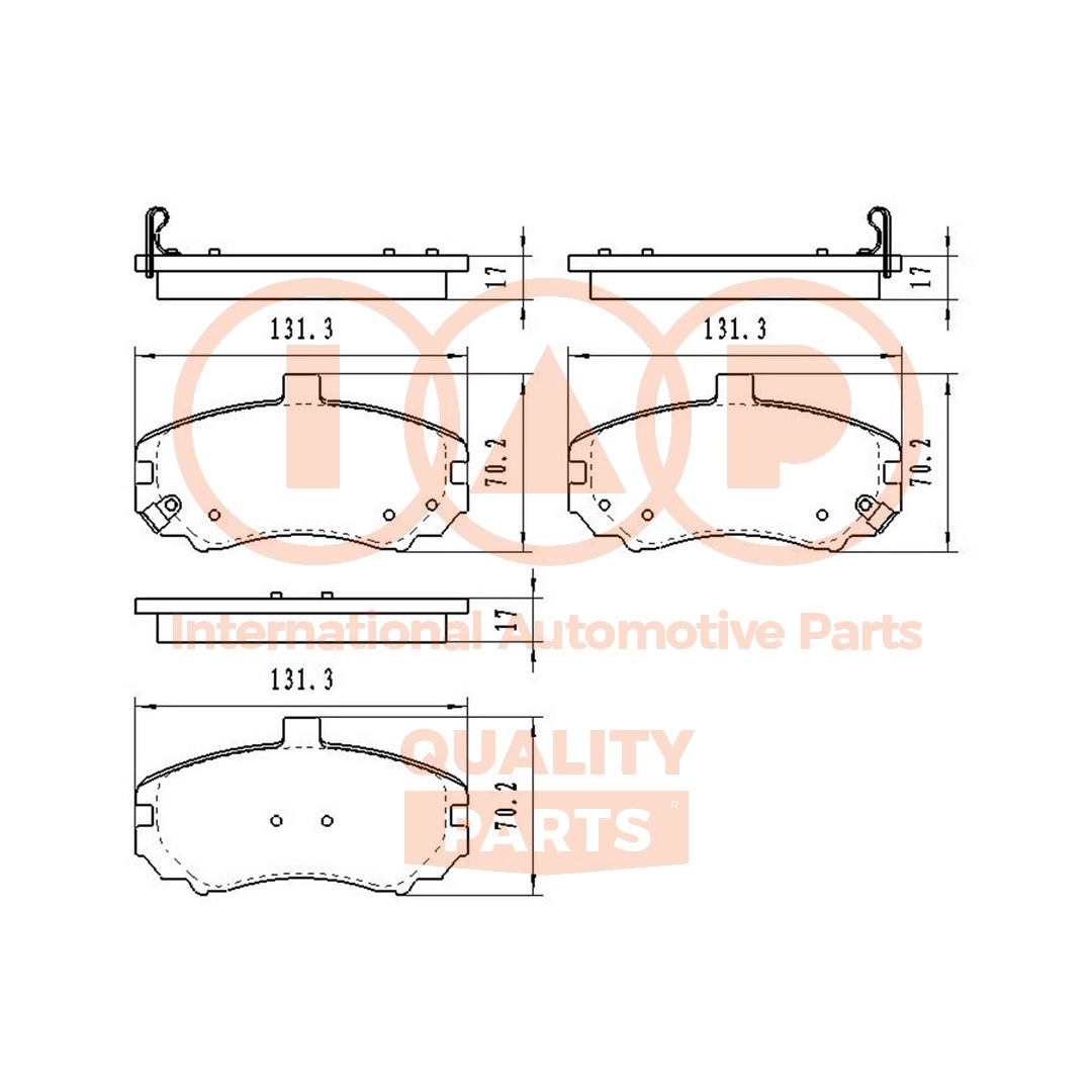 Brake Pad Set, disc brake (704-07024)