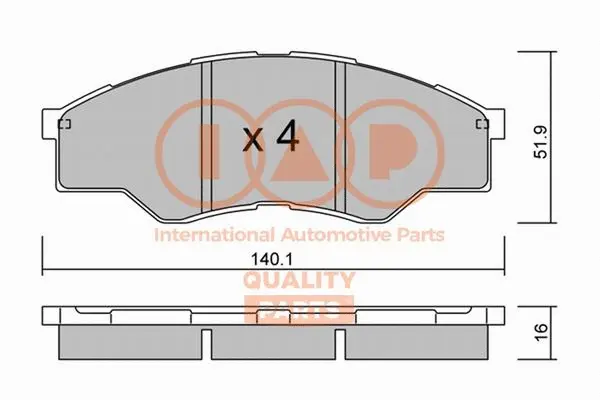 Brake Pad Set, disc brake (704-17160P)