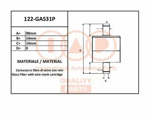 Fuel Filter (122-GAS31P)