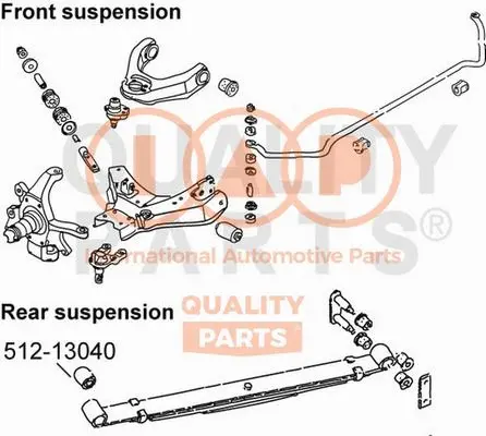 Bushing, leaf spring (512-13040)