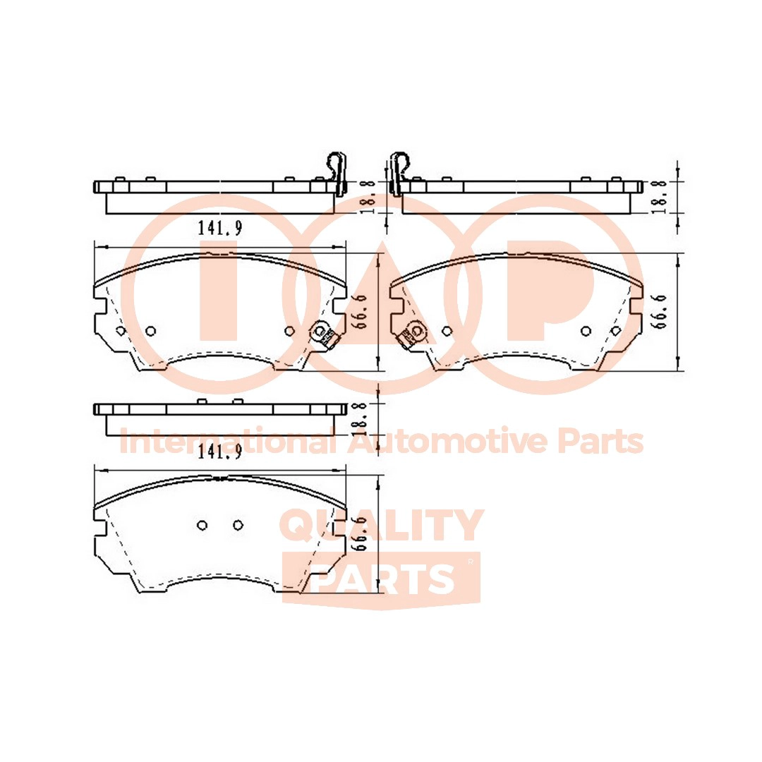 Brake Pad Set, disc brake (704-20121)