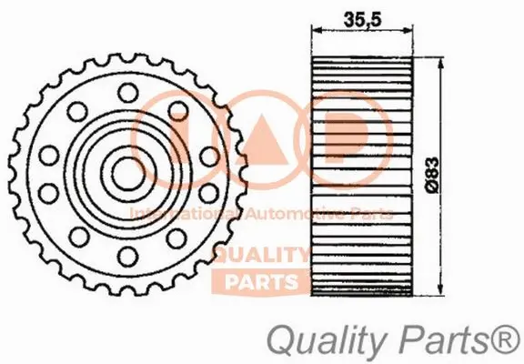 Tensioner Pulley, timing belt (127-17053)