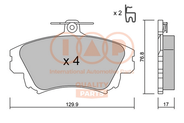 Brake Pad Set, disc brake (704-12082P)