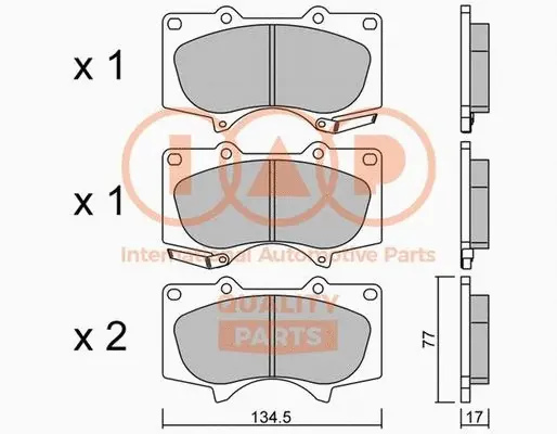 Brake Pad Set, disc brake (704-17053P)
