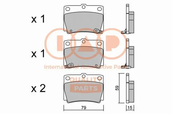 Brake Pad Set, disc brake (704-12025P)