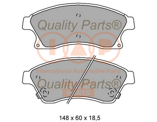 Brake Pad Set, disc brake (704-20100)