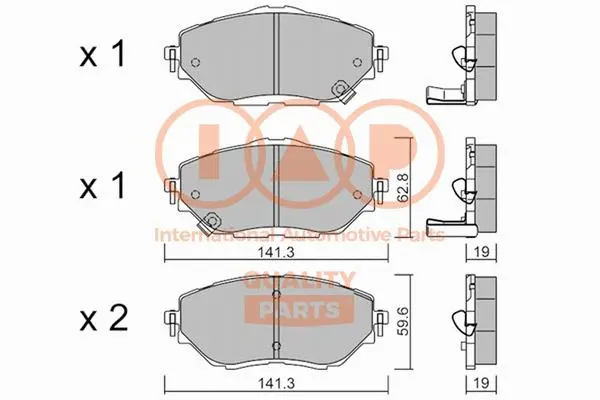 Brake Pad Set, disc brake (704-17240P)