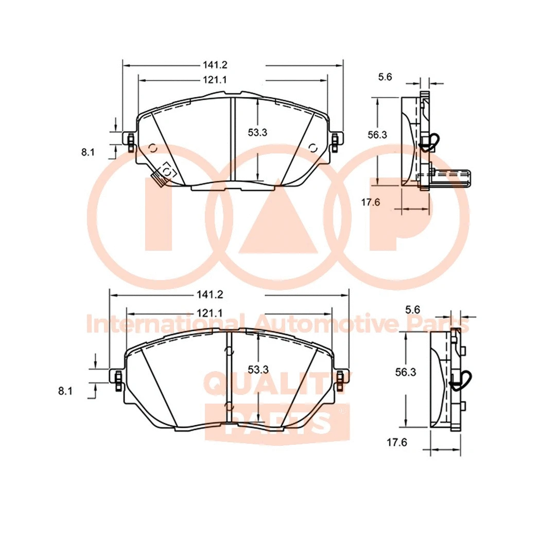 Brake Pad Set, disc brake (704-17240)