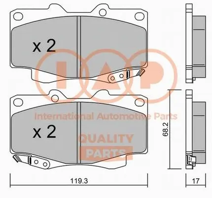 Brake Pad Set, disc brake (704-17161P)