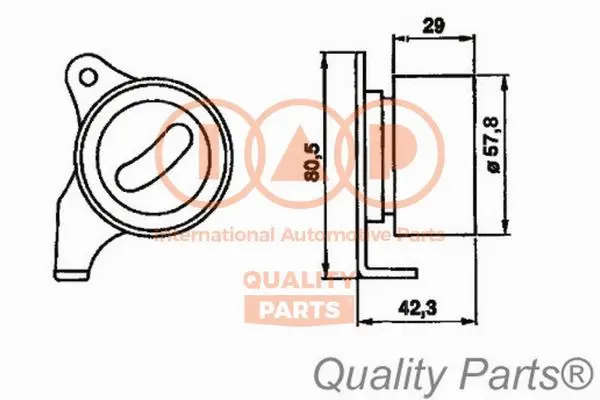 Tensioner Pulley, timing belt (127-17092)