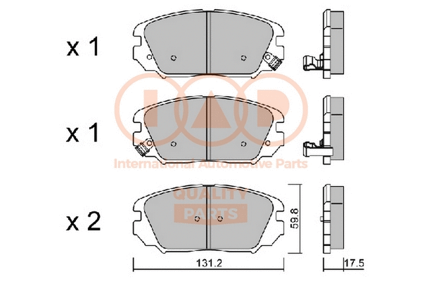 Brake Pad Set, disc brake (704-07037)
