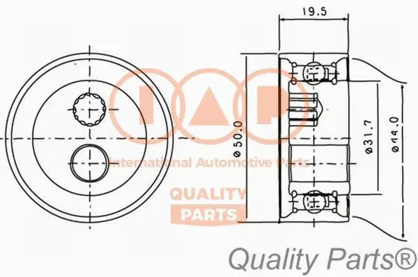 Tensioner Pulley, timing belt (127-03070)