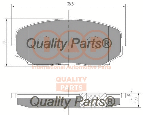 Brake Pad Set, disc brake (704-11100)