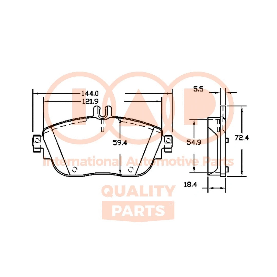 Brake Pad Set, disc brake (704-54002)
