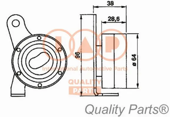 Tensioner Pulley, timing belt (127-17066)