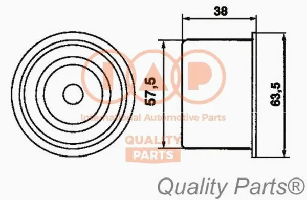 Tensioner Pulley, timing belt (127-21089)