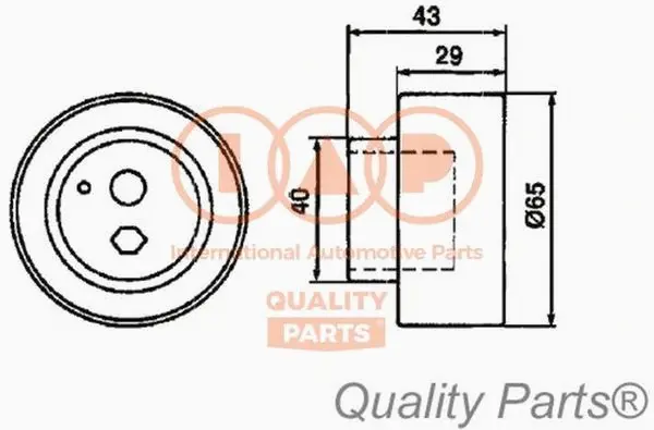 Tensioner Pulley, timing belt (127-13081)