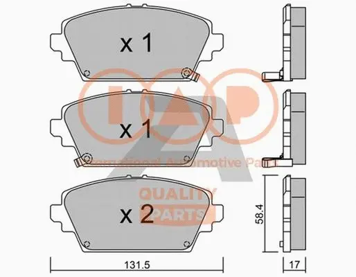 Brake Pad Set, disc brake (704-13086P)