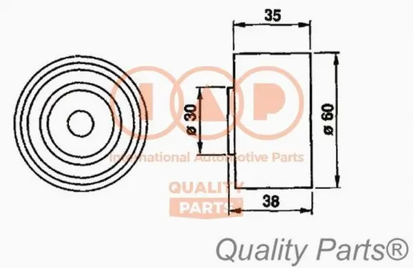 Tensioner Pulley, timing belt (127-09050)