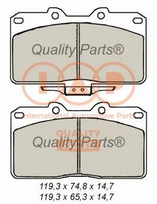 Brake Pad Set, disc brake (704-12076)