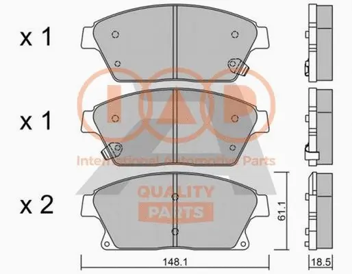 Brake Pad Set, disc brake (704-20101P)