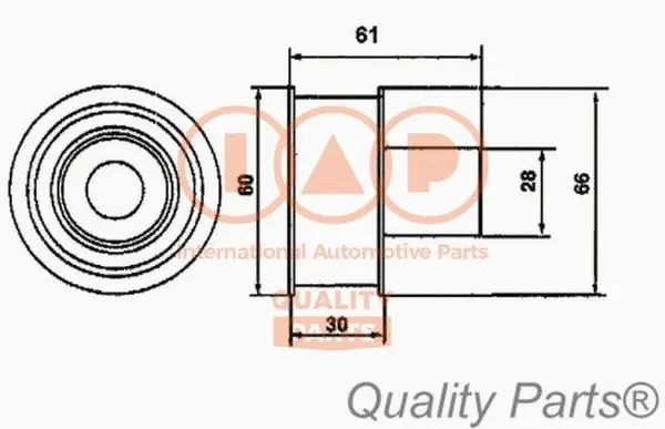 Tensioner Pulley, timing belt (127-13086)