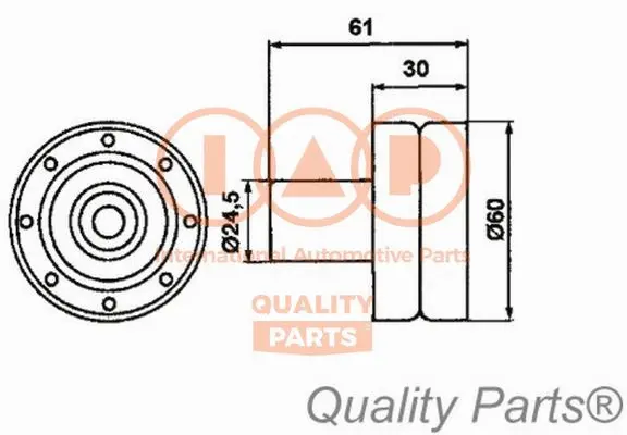 Tensioner Pulley, timing belt (127-13085)