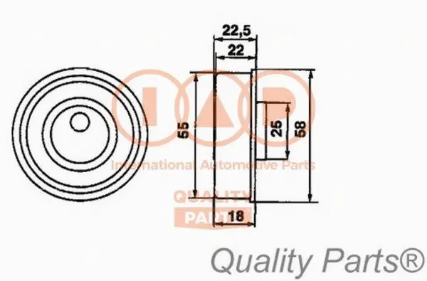 Tensioner Pulley, timing belt (127-07032)