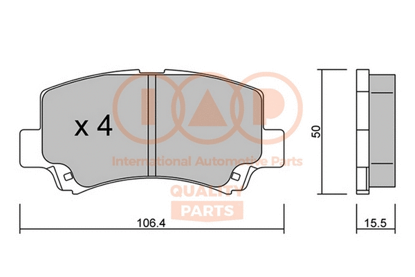 Brake Pad Set, disc brake (704-16096P)