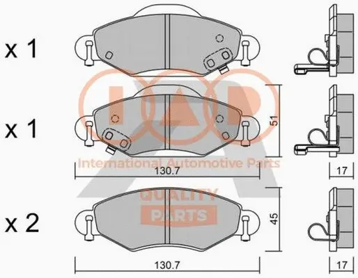 Brake Pad Set, disc brake (704-17003P)