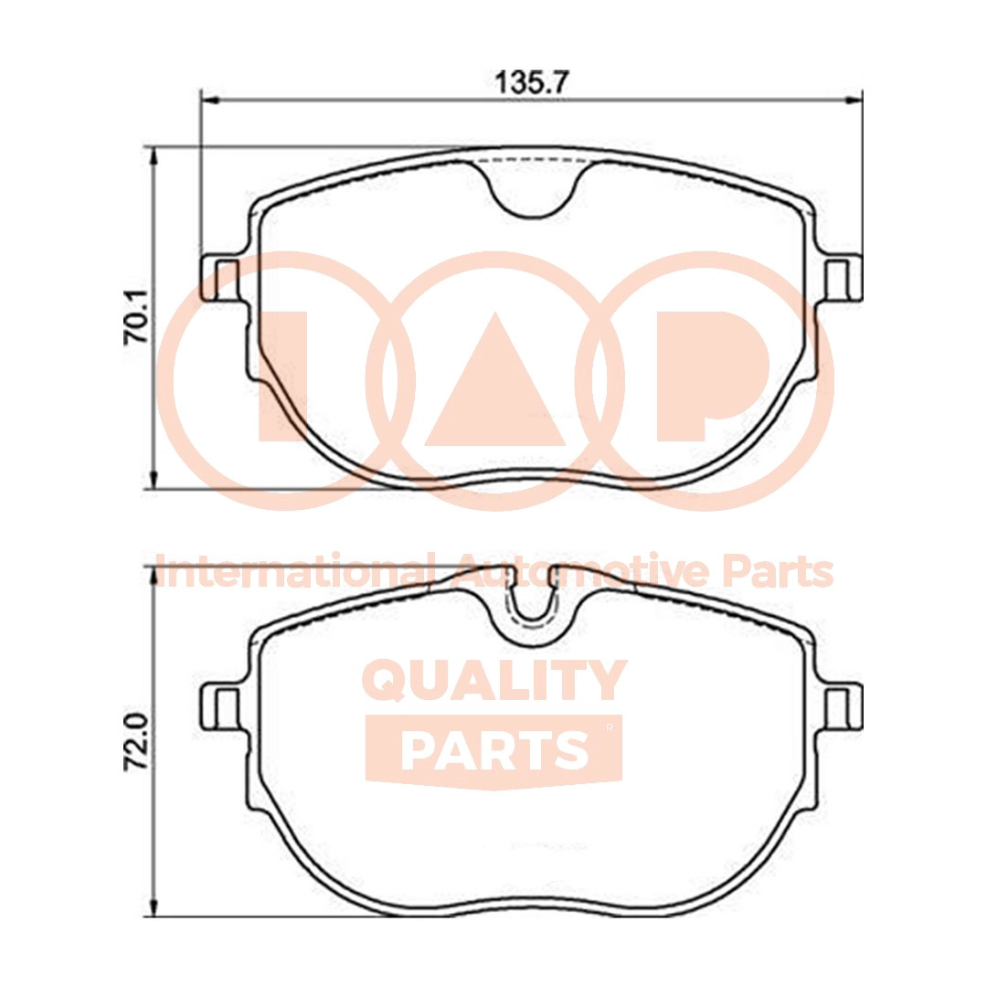 Brake Pad Set, disc brake (704-50064)