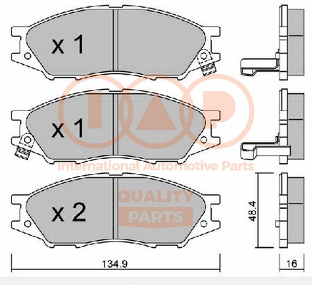 Brake Pad Set, disc brake (704-13087)
