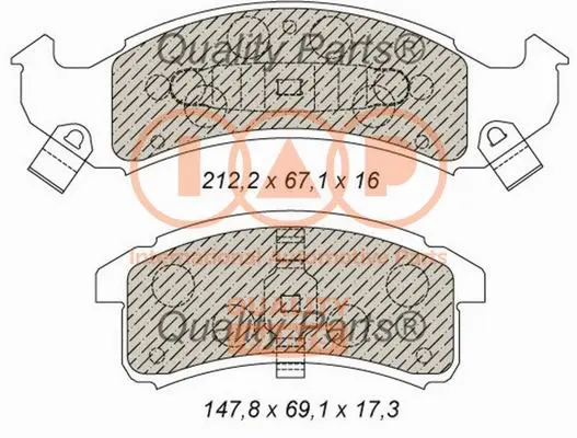 Brake Pad Set, disc brake (704-05011)