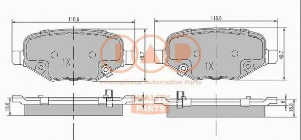 Brake Pad Set, disc brake (704-08010)