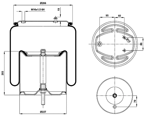 Bellow, air suspension (020.6700.C02)
