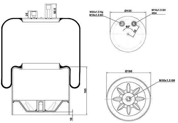Bellow, air suspension (020.4390.C22)